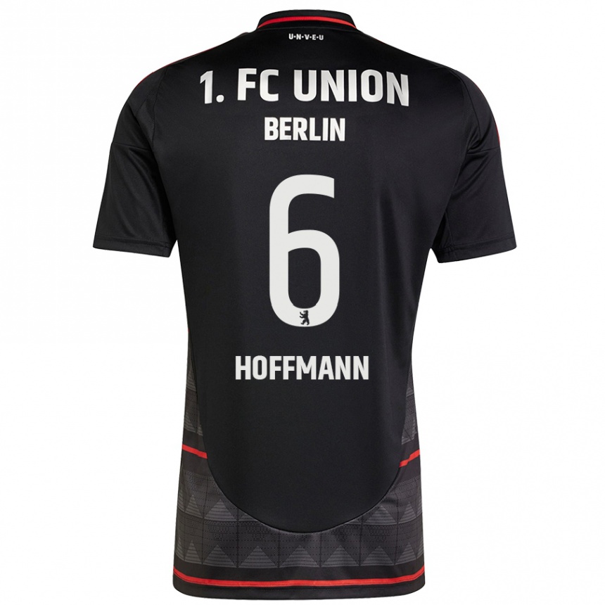 Kinder Fußball Finn Hoffmann #6 Schwarz Auswärtstrikot Trikot 2024/25 T-Shirt Luxemburg