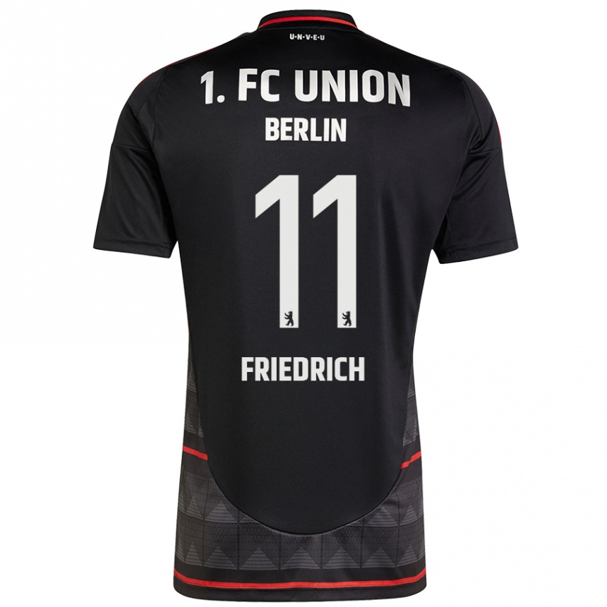 Kinder Fußball Julien Friedrich #11 Schwarz Auswärtstrikot Trikot 2024/25 T-Shirt Luxemburg