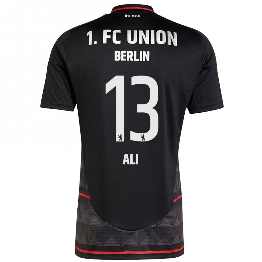 Kinder Fußball Suheib-Elias Ali #13 Schwarz Auswärtstrikot Trikot 2024/25 T-Shirt Luxemburg