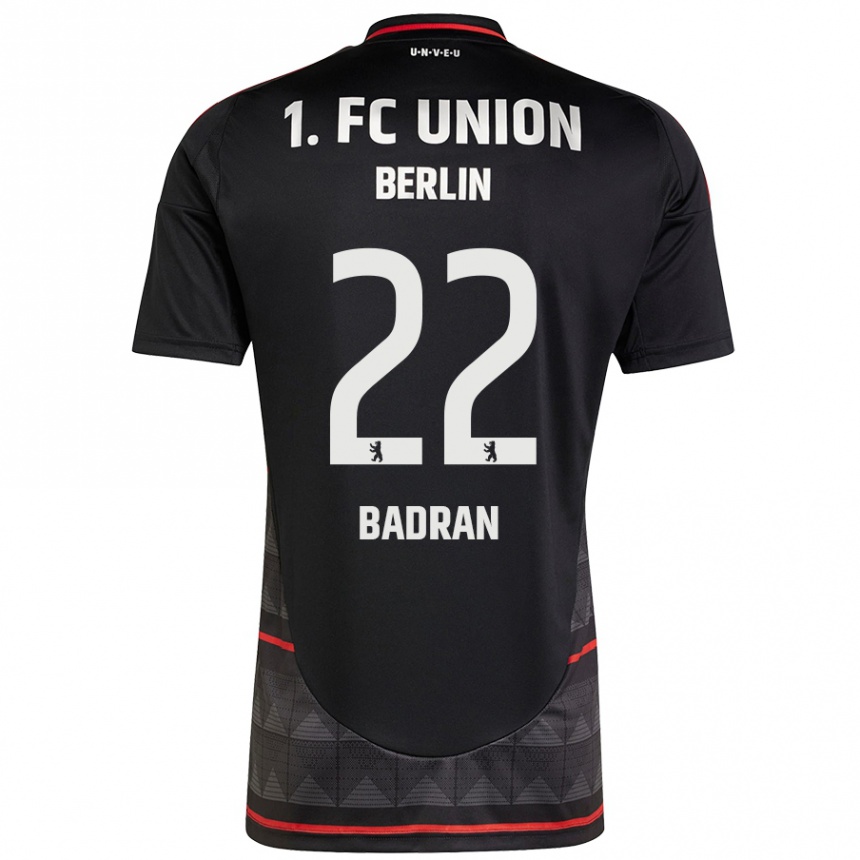 Kinder Fußball Ahmad Badran #22 Schwarz Auswärtstrikot Trikot 2024/25 T-Shirt Luxemburg