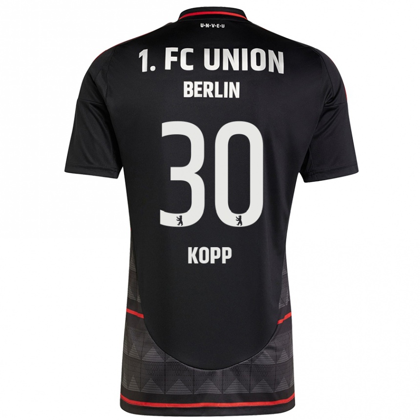 Kinder Fußball Marvin Kopp #30 Schwarz Auswärtstrikot Trikot 2024/25 T-Shirt Luxemburg