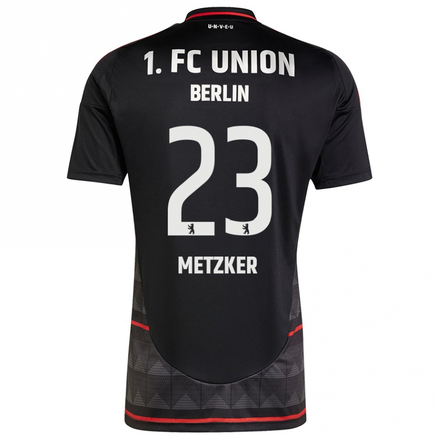 Kinder Fußball Pia Metzker #23 Schwarz Auswärtstrikot Trikot 2024/25 T-Shirt Luxemburg