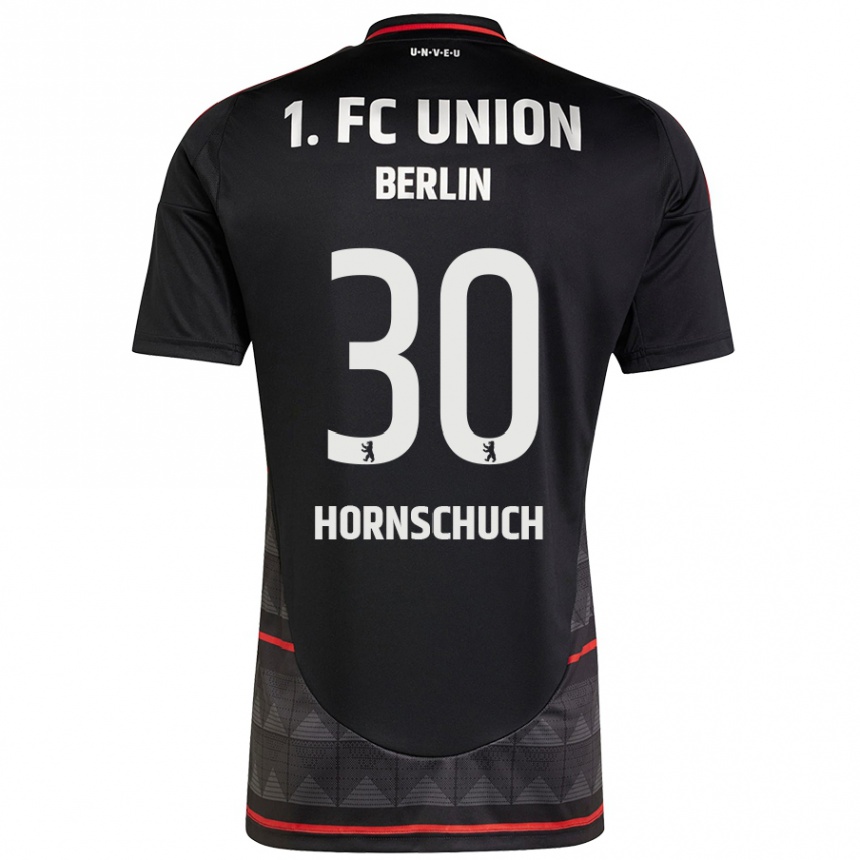 Kinder Fußball Sarah Hornschuch #30 Schwarz Auswärtstrikot Trikot 2024/25 T-Shirt Luxemburg