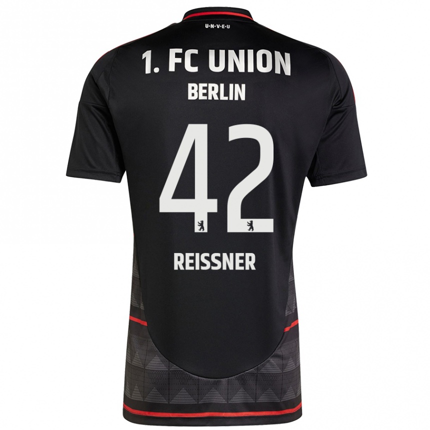 Kinder Fußball Naika Reissner #42 Schwarz Auswärtstrikot Trikot 2024/25 T-Shirt Luxemburg