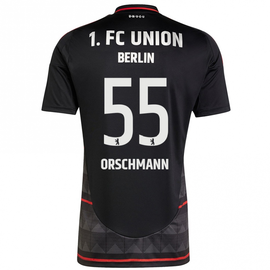 Kinder Fußball Katja Orschmann #55 Schwarz Auswärtstrikot Trikot 2024/25 T-Shirt Luxemburg