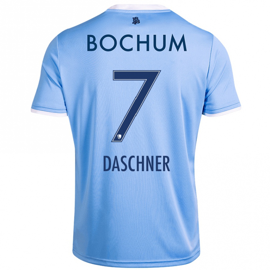 Kinder Fußball Lukas Daschner #7 Himmelblau Auswärtstrikot Trikot 2024/25 T-Shirt Luxemburg