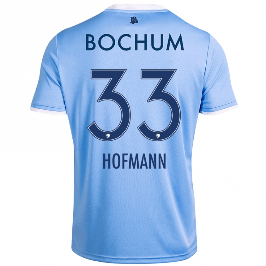 Kinder Fußball Philipp Hofmann #33 Himmelblau Auswärtstrikot Trikot 2024/25 T-Shirt Luxemburg