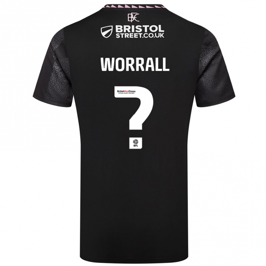 Kinder Fußball Joe Worrall #0 Schwarz Auswärtstrikot Trikot 2024/25 T-Shirt Luxemburg