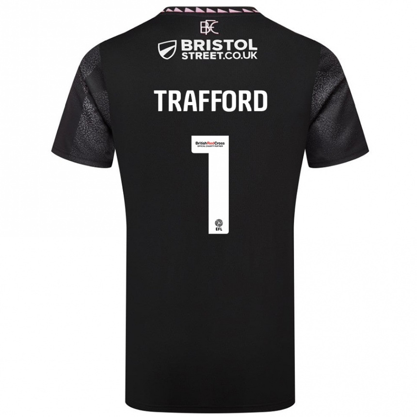 Kinder Fußball James Trafford #1 Schwarz Auswärtstrikot Trikot 2024/25 T-Shirt Luxemburg