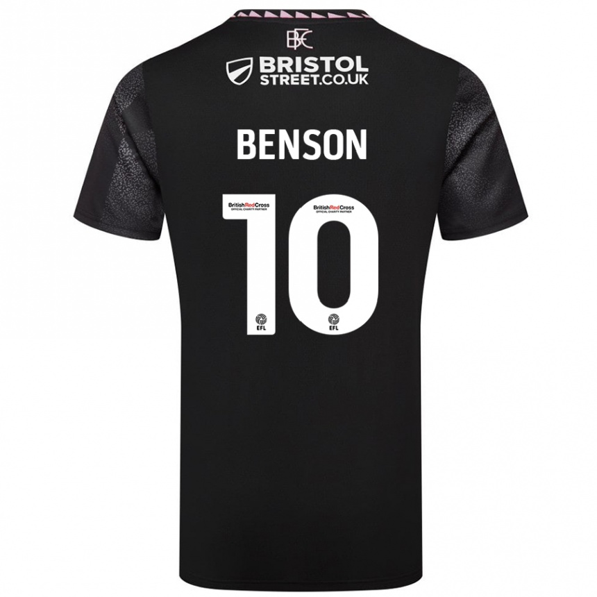 Kinder Fußball Benson Manuel #10 Schwarz Auswärtstrikot Trikot 2024/25 T-Shirt Luxemburg