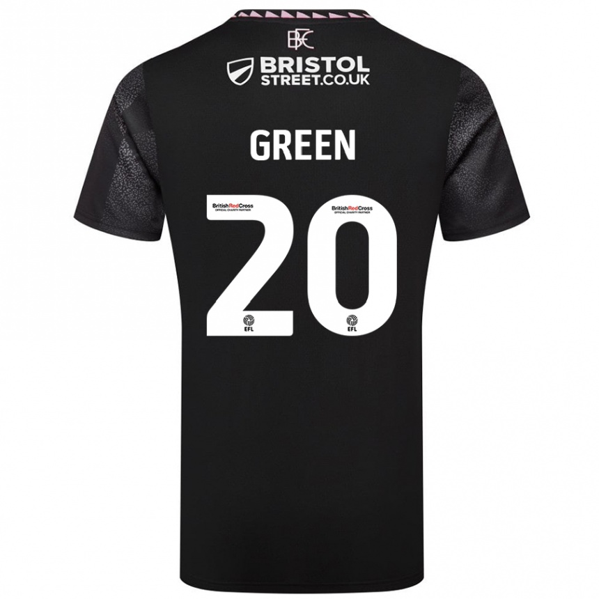 Kinder Fußball Etienne Green #20 Schwarz Auswärtstrikot Trikot 2024/25 T-Shirt Luxemburg