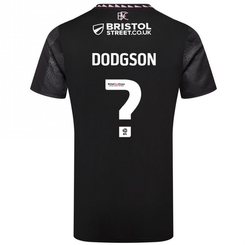 Kinder Fußball Owen Dodgson #0 Schwarz Auswärtstrikot Trikot 2024/25 T-Shirt Luxemburg