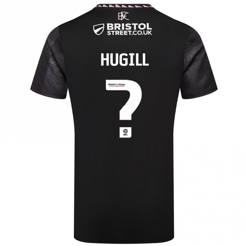 Kinder Fußball Will Hugill #0 Schwarz Auswärtstrikot Trikot 2024/25 T-Shirt Luxemburg