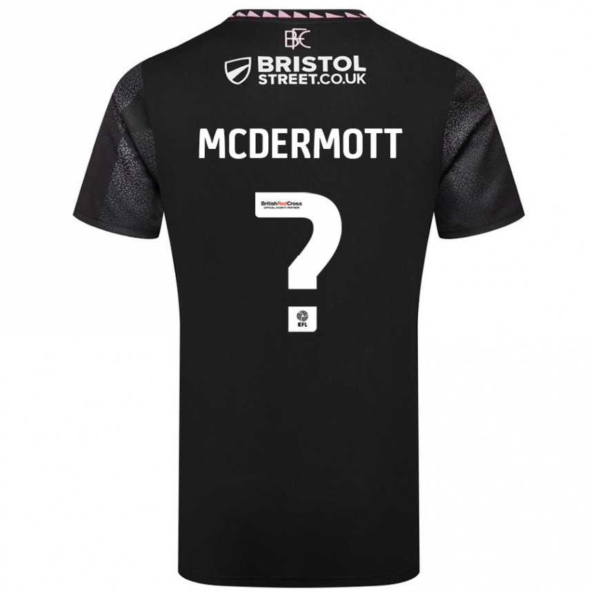 Kinder Fußball Tommy Mcdermott #0 Schwarz Auswärtstrikot Trikot 2024/25 T-Shirt Luxemburg