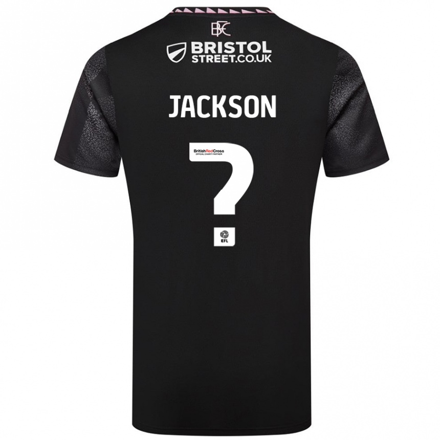 Kinder Fußball Luca Jackson #0 Schwarz Auswärtstrikot Trikot 2024/25 T-Shirt Luxemburg