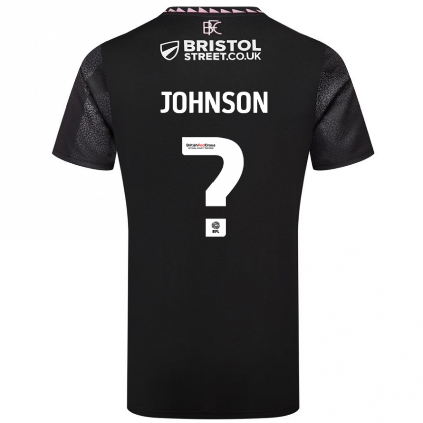 Kinder Fußball Zach Johnson #0 Schwarz Auswärtstrikot Trikot 2024/25 T-Shirt Luxemburg