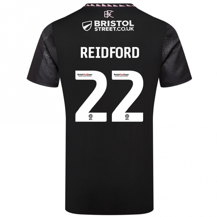 Kinder Fußball Isabella Reidford #22 Schwarz Auswärtstrikot Trikot 2024/25 T-Shirt Luxemburg