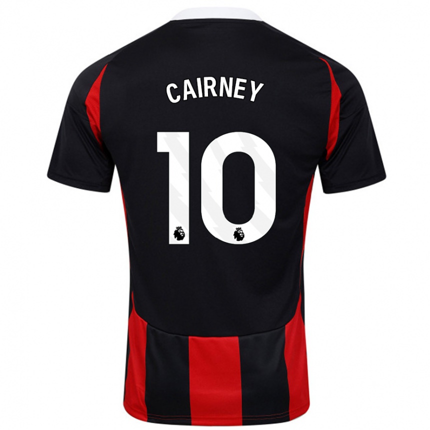 Kinder Fußball Tom Cairney #10 Schwarz Rot Auswärtstrikot Trikot 2024/25 T-Shirt Luxemburg