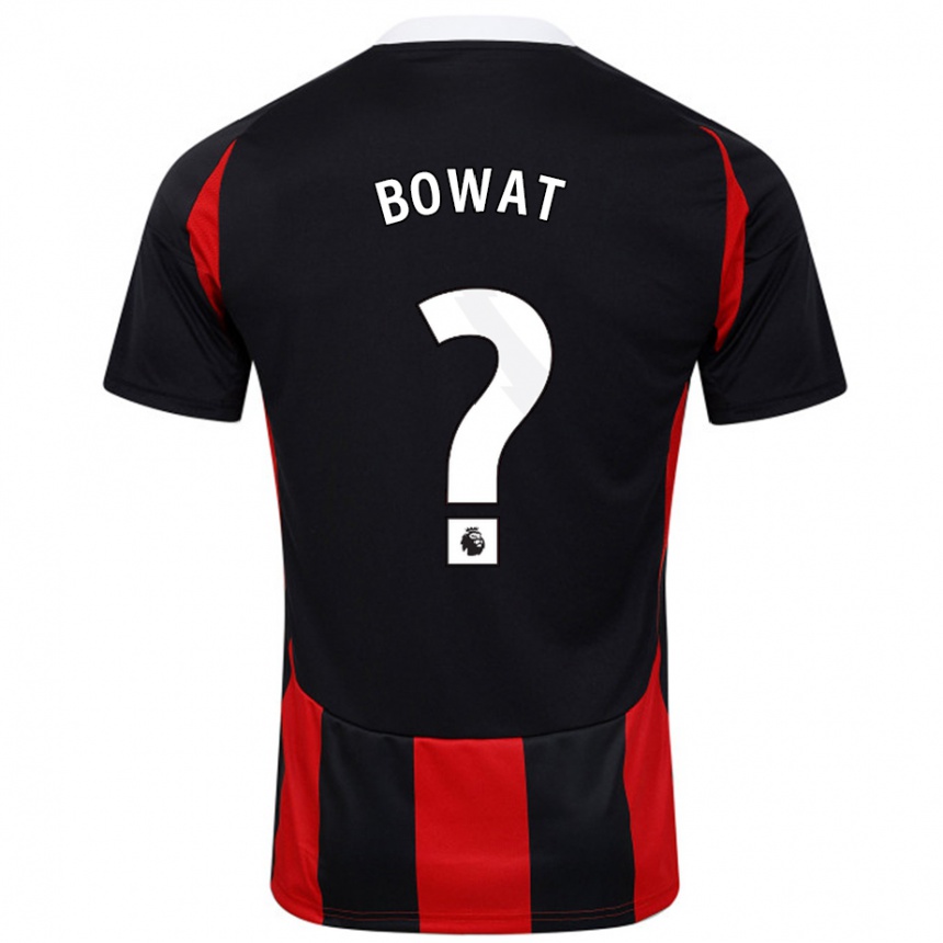 Kinder Fußball Ibane Bowat #0 Schwarz Rot Auswärtstrikot Trikot 2024/25 T-Shirt Luxemburg