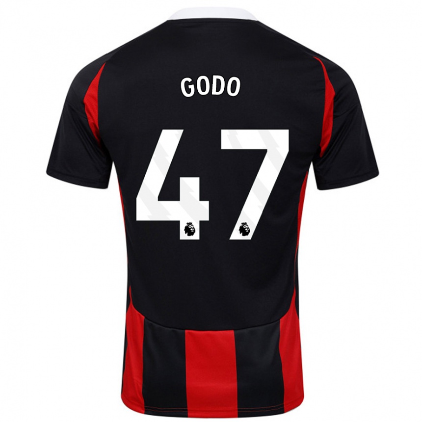 Kinder Fußball Martial Godo #47 Schwarz Rot Auswärtstrikot Trikot 2024/25 T-Shirt Luxemburg