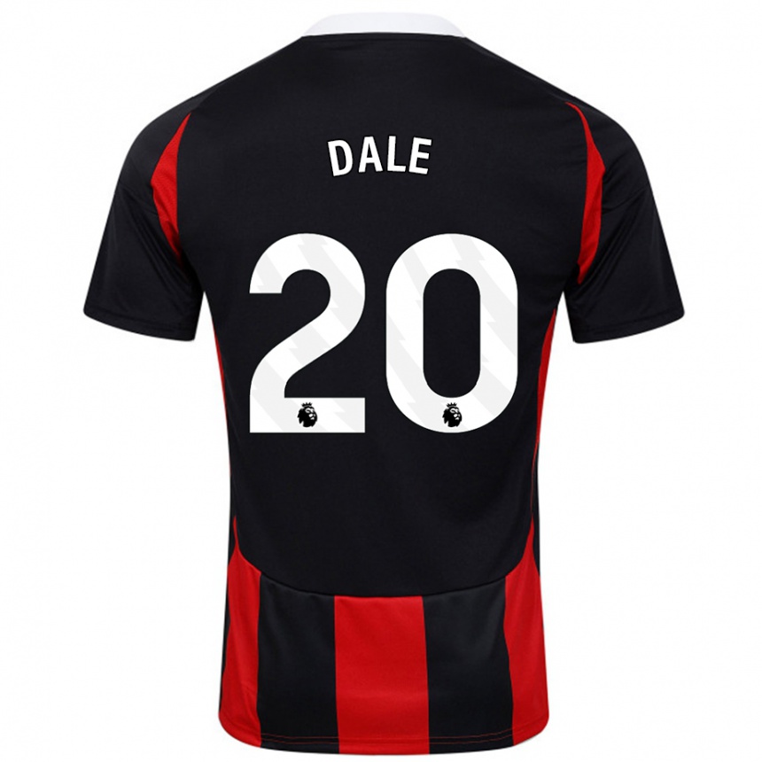 Kinder Fußball Olivia Dale #20 Schwarz Rot Auswärtstrikot Trikot 2024/25 T-Shirt Luxemburg