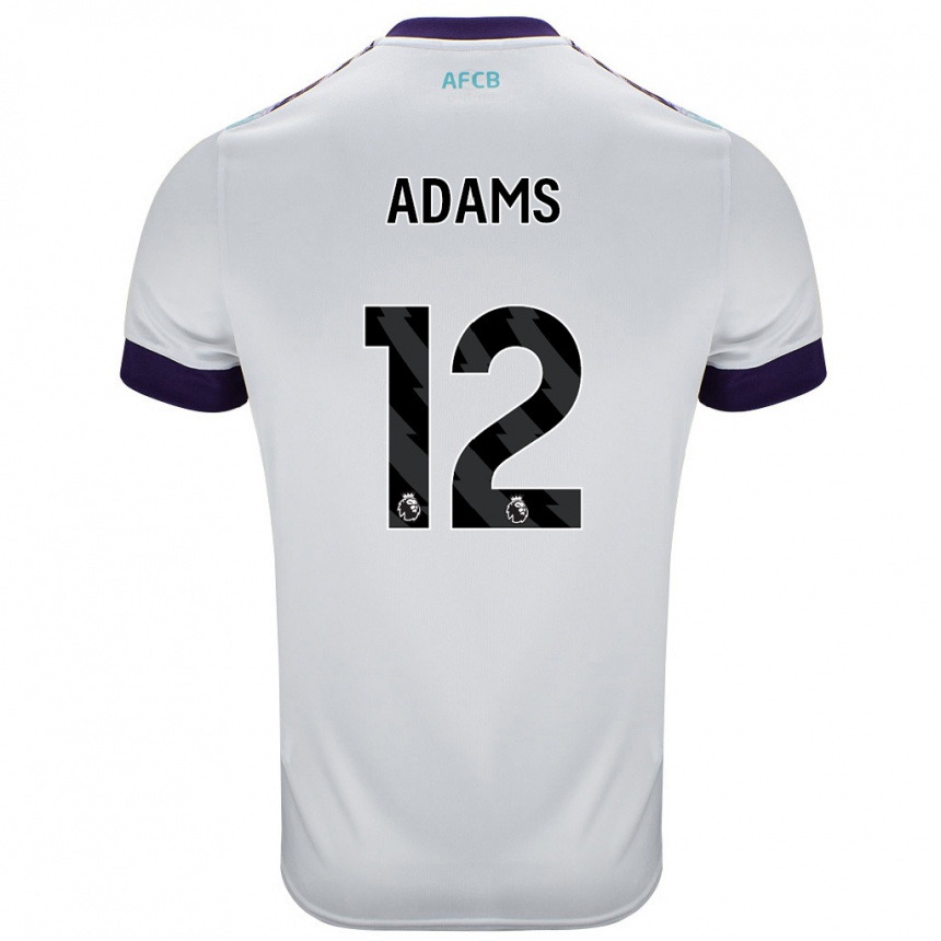 Kinder Fußball Tyler Adams #12 Weiß Grün Lila Auswärtstrikot Trikot 2024/25 T-Shirt Luxemburg