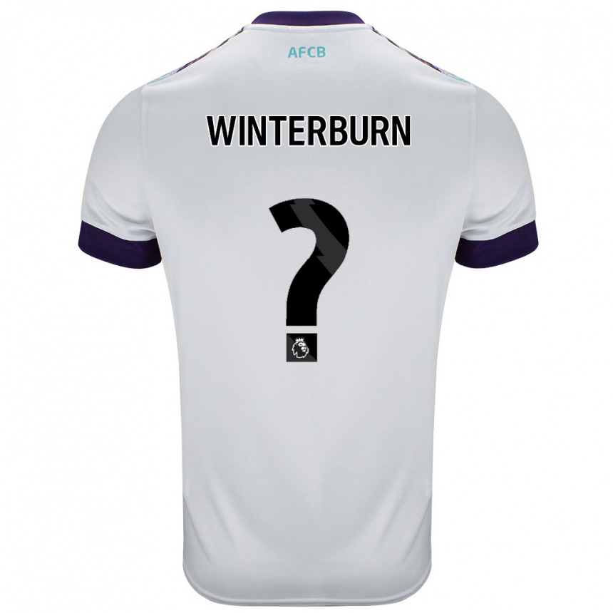 Kinder Fußball Ben Winterburn #0 Weiß Grün Lila Auswärtstrikot Trikot 2024/25 T-Shirt Luxemburg