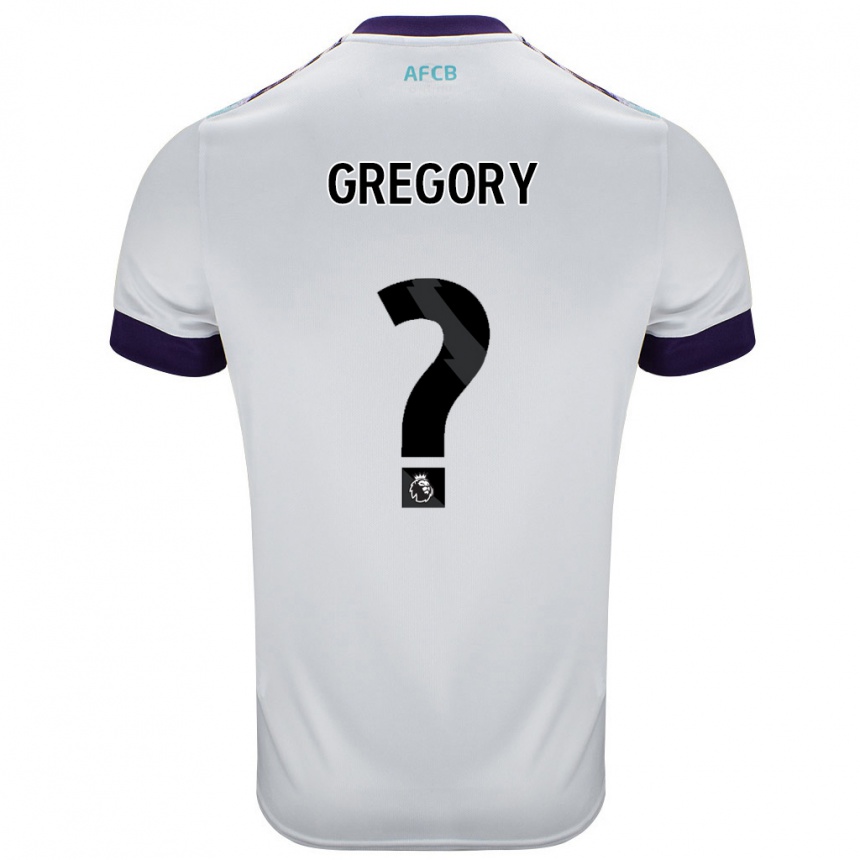 Kinder Fußball Karlos Gregory #0 Weiß Grün Lila Auswärtstrikot Trikot 2024/25 T-Shirt Luxemburg