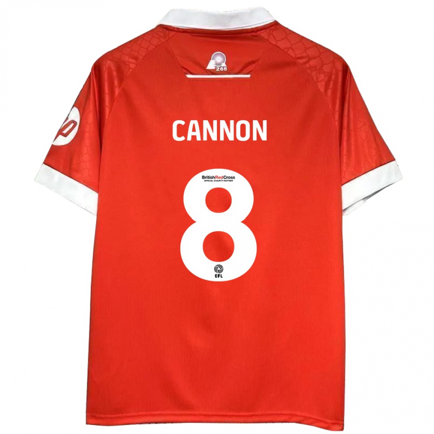 Herren Fußball Andy Cannon #8 Rot Weiß Heimtrikot Trikot 2024/25 T-Shirt Luxemburg