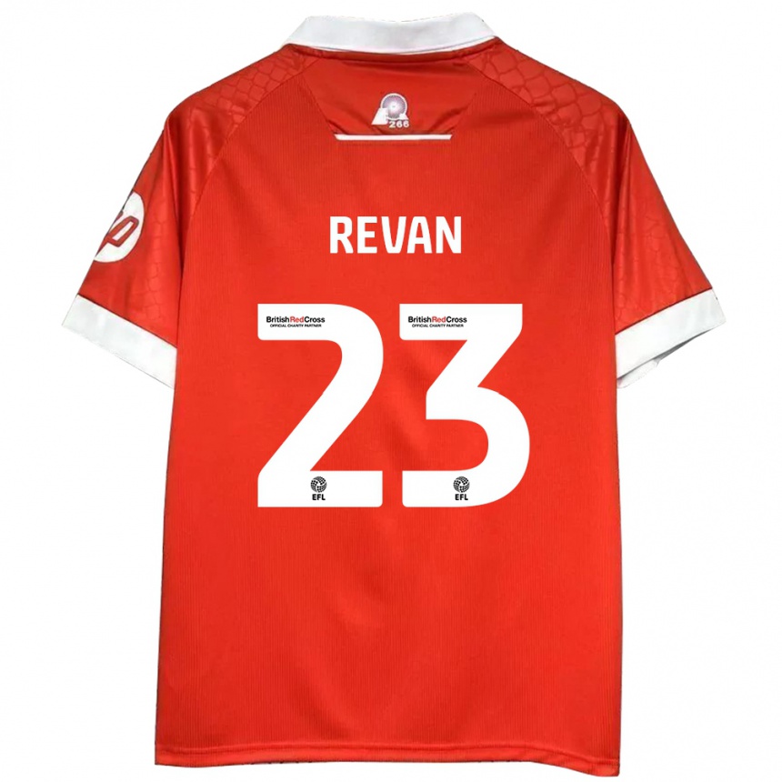 Herren Fußball Sebastian Revan #23 Rot Weiß Heimtrikot Trikot 2024/25 T-Shirt Luxemburg