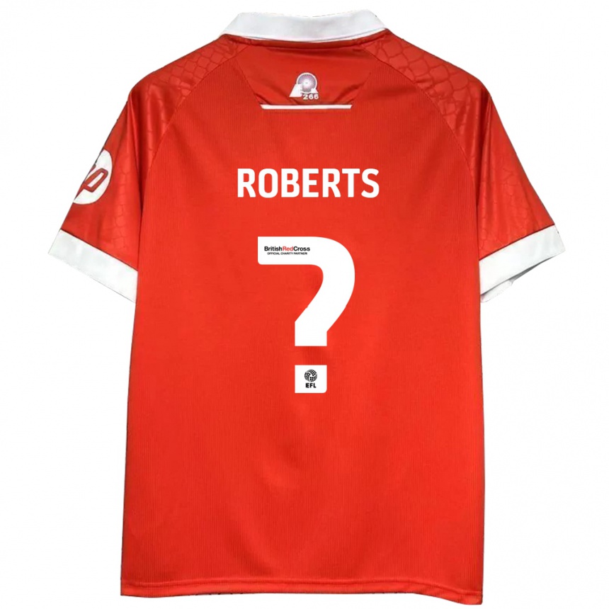 Herren Fußball Hari Roberts #0 Rot Weiß Heimtrikot Trikot 2024/25 T-Shirt Luxemburg