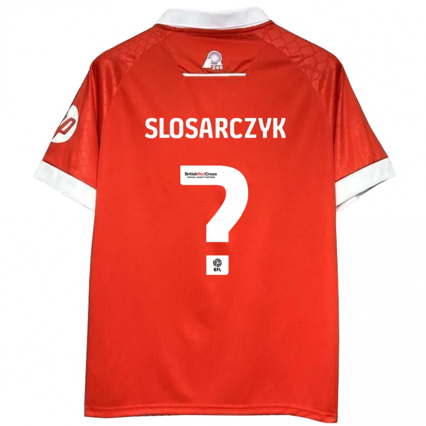 Herren Fußball Nikolas Slosarczyk #0 Rot Weiß Heimtrikot Trikot 2024/25 T-Shirt Luxemburg