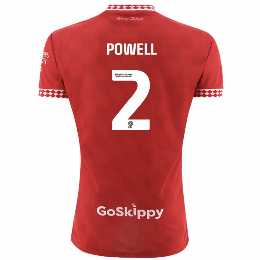 Herren Fußball Ella Powell #2 Rot Heimtrikot Trikot 2024/25 T-Shirt Luxemburg