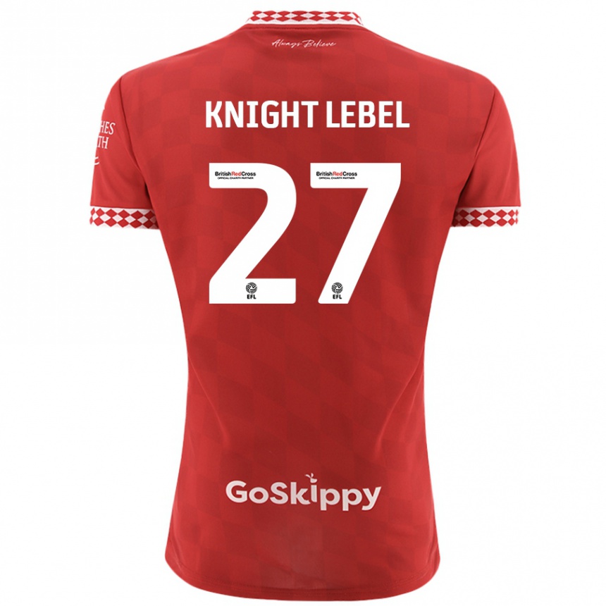 Herren Fußball Jamie Knight-Lebel #27 Rot Heimtrikot Trikot 2024/25 T-Shirt Luxemburg