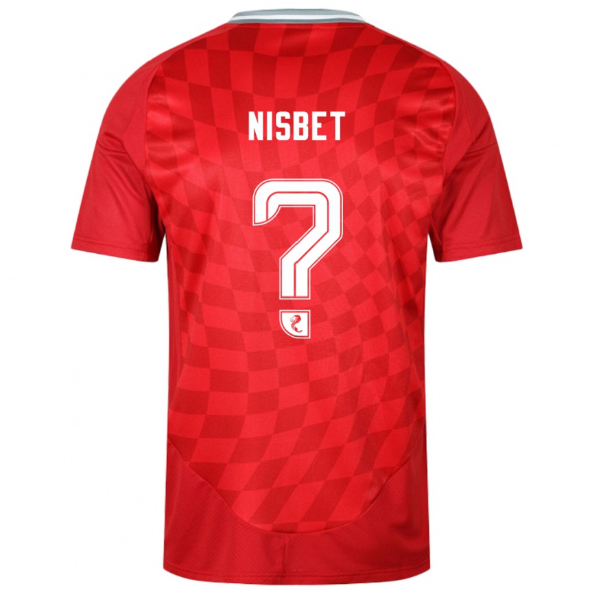 Herren Fußball Kevin Nisbet #0 Rot Heimtrikot Trikot 2024/25 T-Shirt Luxemburg