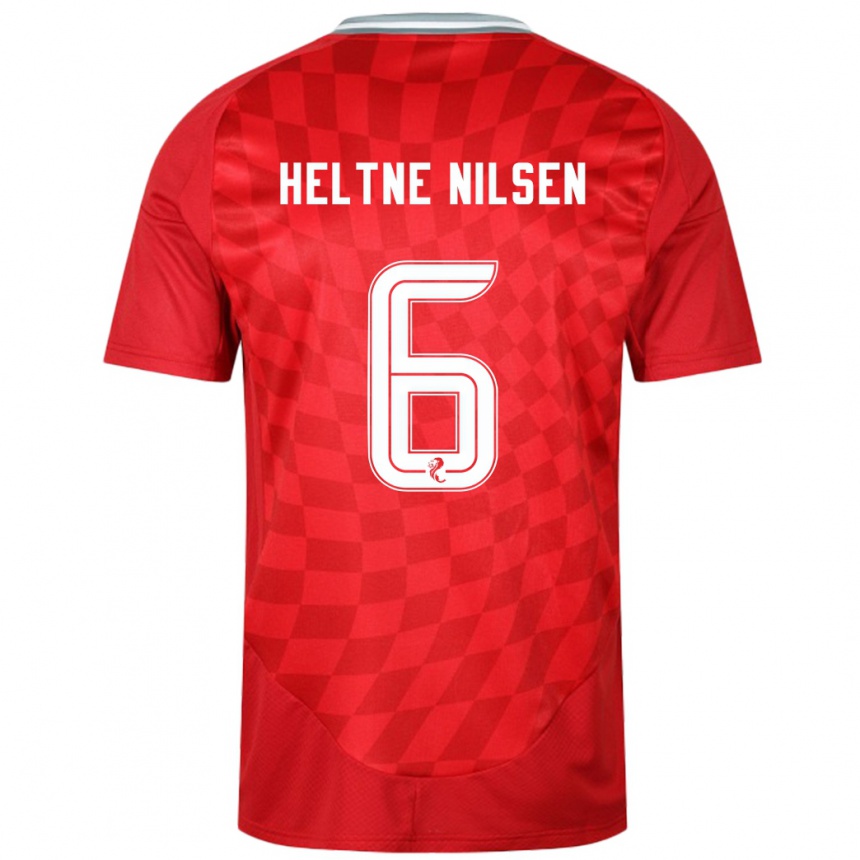 Herren Fußball Sivert Heltne Nilsen #6 Rot Heimtrikot Trikot 2024/25 T-Shirt Luxemburg