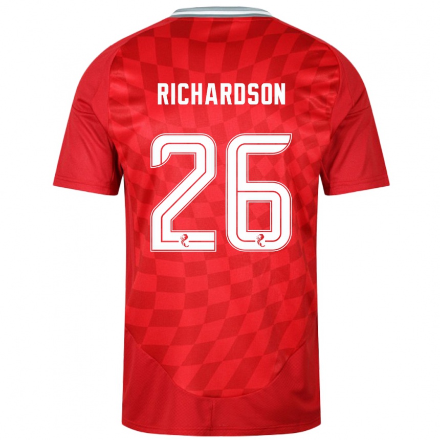 Herren Fußball Jayden Richardson #26 Rot Heimtrikot Trikot 2024/25 T-Shirt Luxemburg