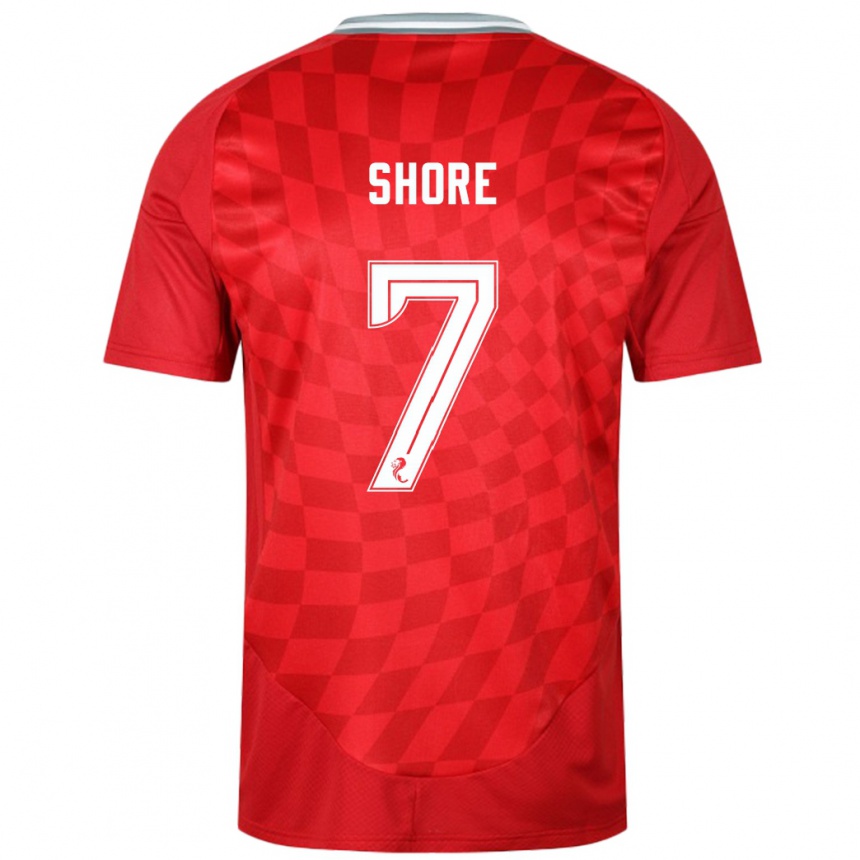 Herren Fußball Eilidh Shore #7 Rot Heimtrikot Trikot 2024/25 T-Shirt Luxemburg