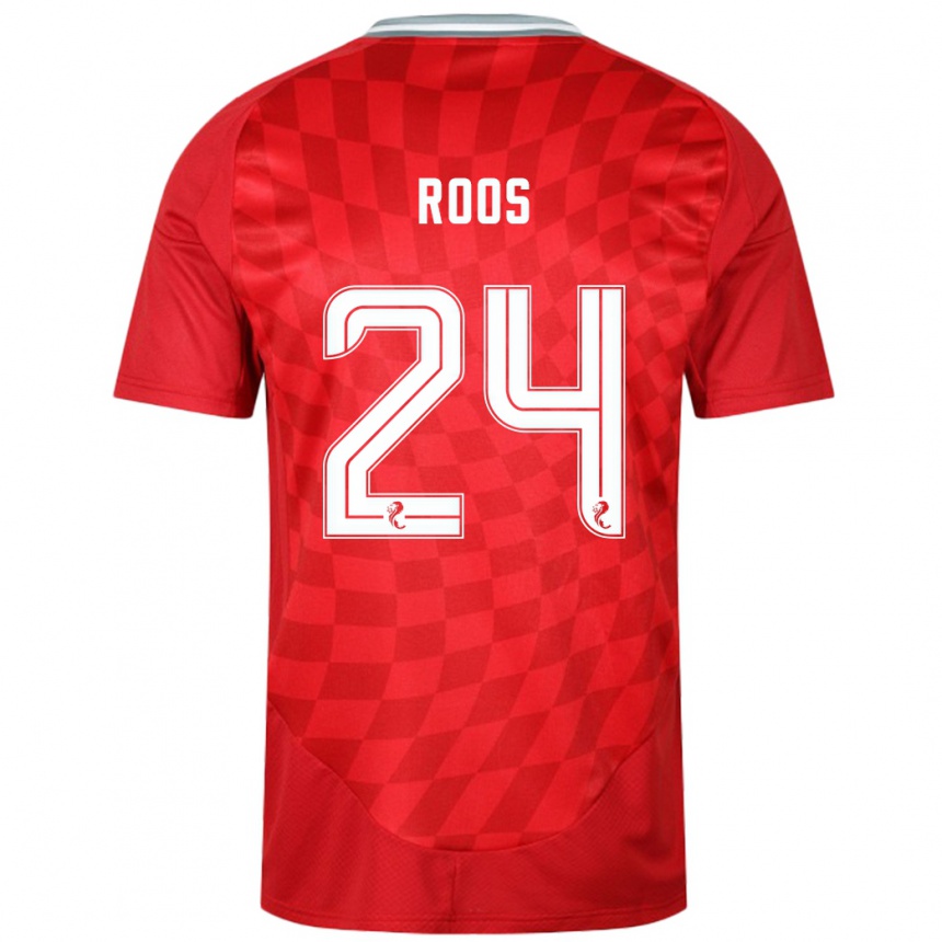 Herren Fußball Kelle Roos #24 Rot Heimtrikot Trikot 2024/25 T-Shirt Luxemburg