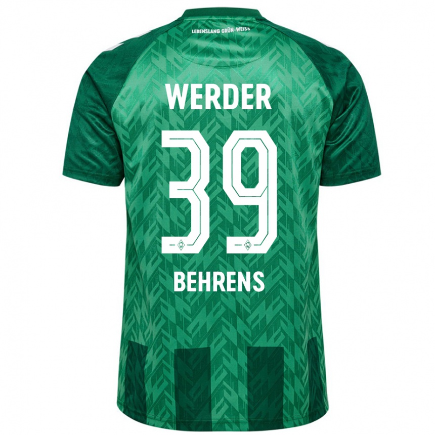 Herren Fußball Jette Behrens #39 Grün Heimtrikot Trikot 2024/25 T-Shirt Luxemburg