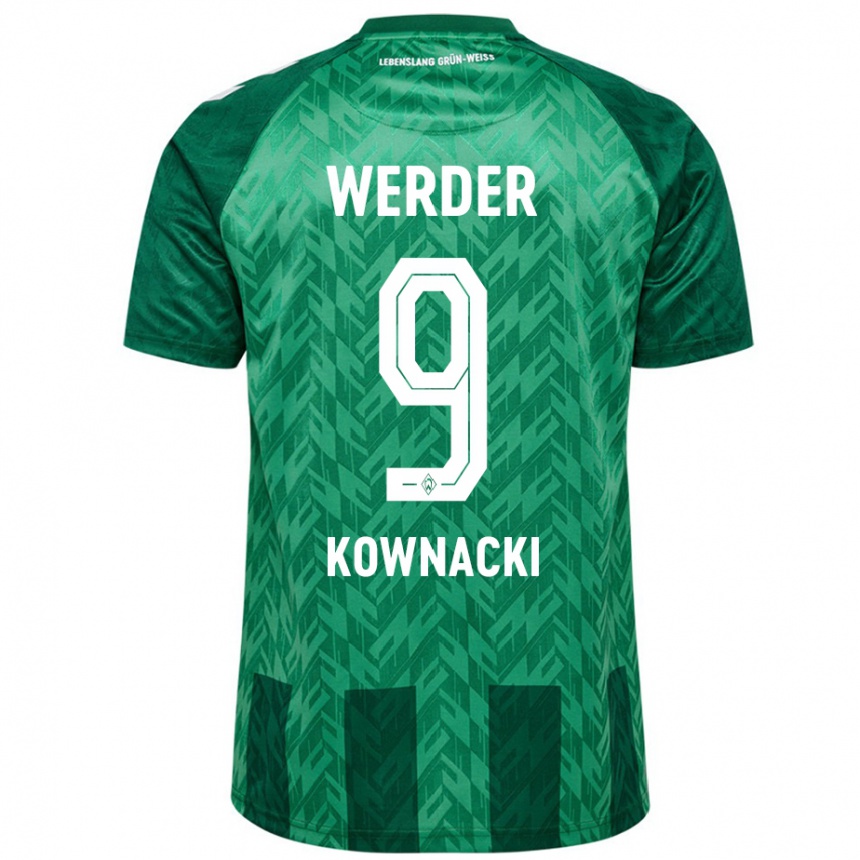 Herren Fußball Dawid Kownacki #9 Grün Heimtrikot Trikot 2024/25 T-Shirt Luxemburg