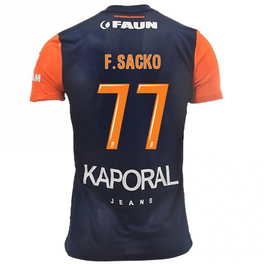 Herren Fußball Falaye Sacko #77 Marineblau Orange Heimtrikot Trikot 2024/25 T-Shirt Luxemburg