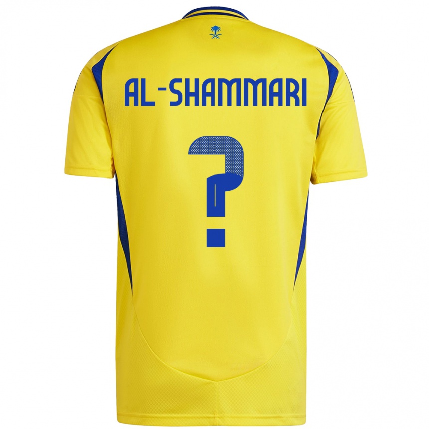 Herren Fußball Mansour Al-Shammari #0 Gelb Blau Heimtrikot Trikot 2024/25 T-Shirt Luxemburg