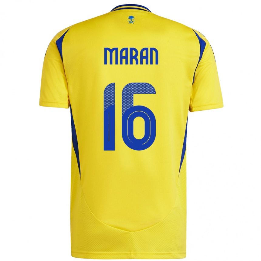 Herren Fußball Mohammed Maran #16 Gelb Blau Heimtrikot Trikot 2024/25 T-Shirt Luxemburg