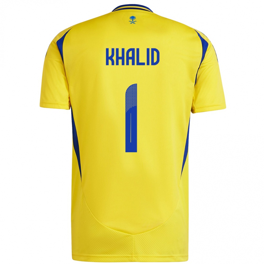 Herren Fußball Sara Khalid #1 Gelb Blau Heimtrikot Trikot 2024/25 T-Shirt Luxemburg