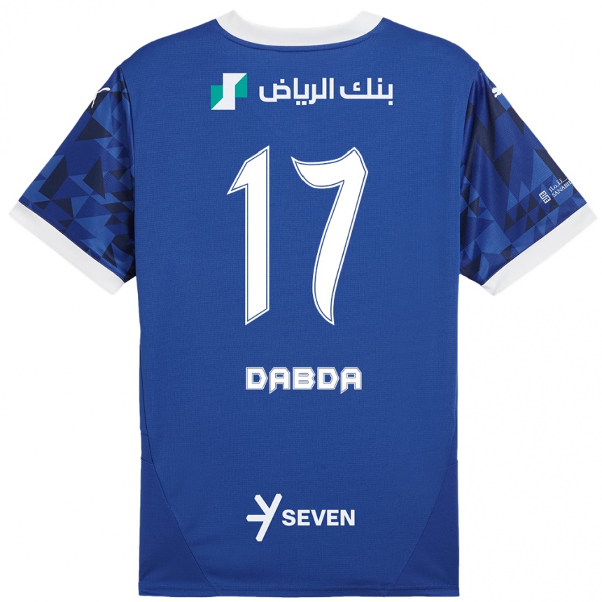 Herren Fußball Claudia Dabda #17 Dunkelblau Weiß Heimtrikot Trikot 2024/25 T-Shirt Luxemburg