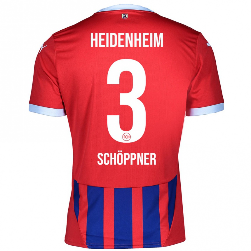 Herren Fußball Jan Schöppner #3 Rot Blau Heimtrikot Trikot 2024/25 T-Shirt Luxemburg