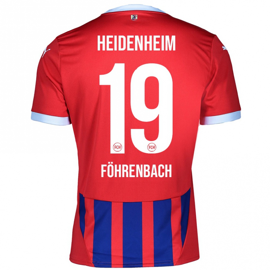 Herren Fußball Jonas Föhrenbach #19 Rot Blau Heimtrikot Trikot 2024/25 T-Shirt Luxemburg