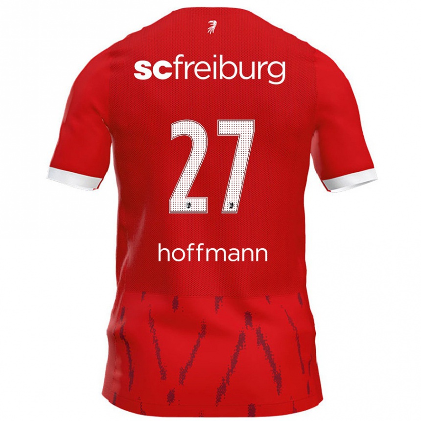 Herren Fußball Giovanna Hoffmann #27 Rot Heimtrikot Trikot 2024/25 T-Shirt Luxemburg