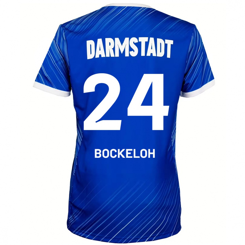 Herren Fußball Leonhard Bockeloh #24 Blau Weiß Heimtrikot Trikot 2024/25 T-Shirt Luxemburg